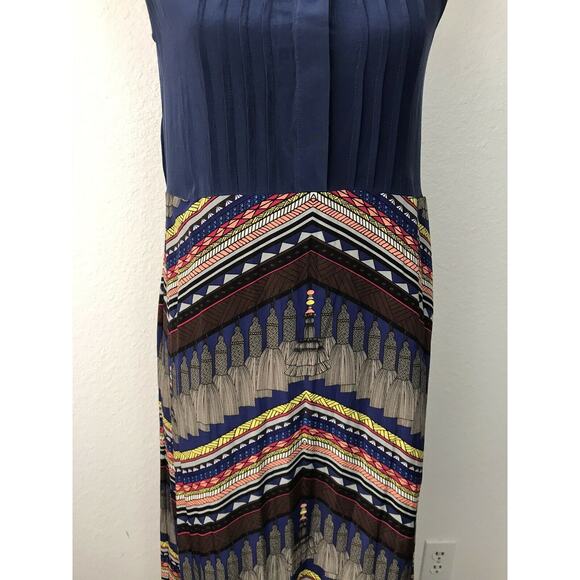 Mara Hoffman Colorblock Pleated Striped Maxi Dress - Picture 5 of 11